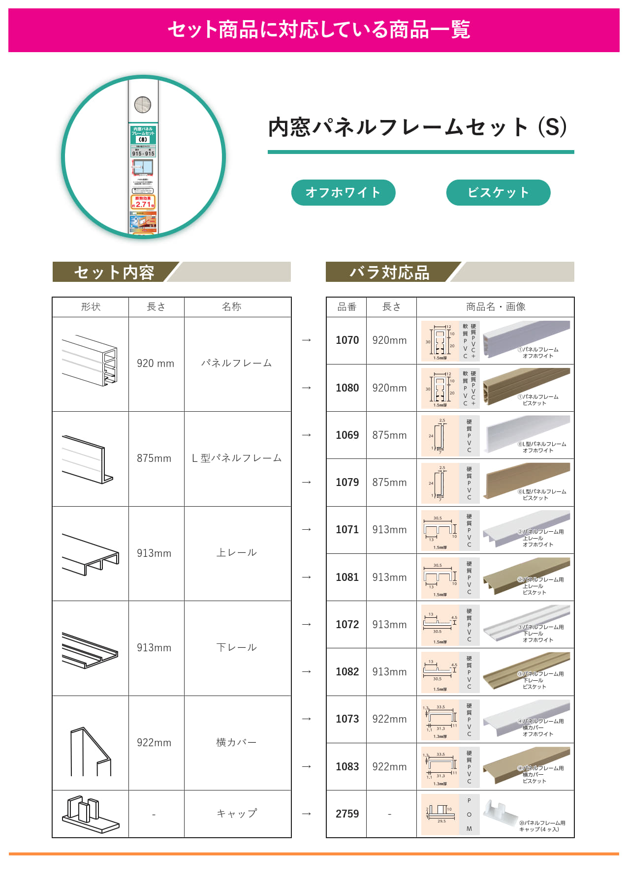 内窓パネルフレームセットの商品一覧｜内装用モールなどの建材メーカー 